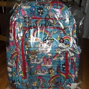 Nip nwt jujube BRB backpack & be neat bib rainbow